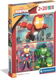Puzle Iron Man un viņa apbrīnojamie draugi 2×20 gabaliņi