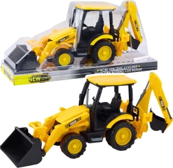Construction Wheel Excavator with Moving Two Buckets Yellow