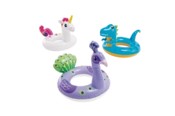 Kids inflatable swim ring animal 86 × 58 cm (llama, unicorn, dinosaur)
