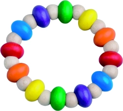 DETOA liekts koka gredzens 9 cm bērniem no 6 mēnešiem