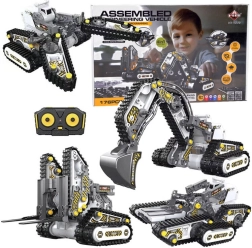 Konstruktors 4 vienā – tālvadāmas būvmašīnas, 176 detaļas