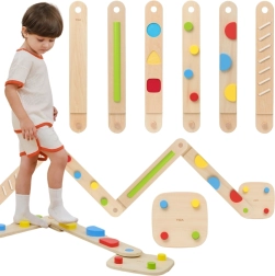 Viga koka modulārā līdzsvara un senzomotorā trase