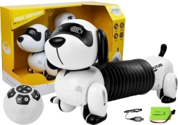 Interactive remote-controlled robotic dog with music and ball-shaped controller