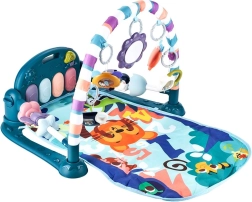 Interaktīvais rotaļu paklājiņš ar klavierēm, zils