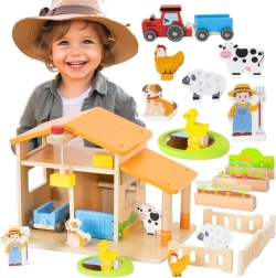 Viga Toys wooden farm with accessories