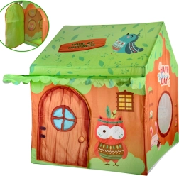 Krāsains bērnu telts namiņš Meža draugi ar somu