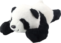 Pūkaina guļoša panda 30 cm melnbalta