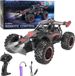 RC bezceļa auto 1:18, ātrums 20 km/h, sarkans