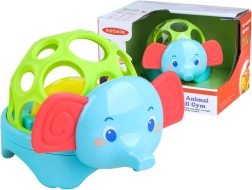 Safari animal – soft rattle and teether with LED light