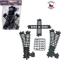 Track Set for Train Set 22 cm with Crossing and Switch Tracks