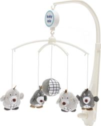 Karuselis virs gultiņas BABY MIX Kurmītis pelēks