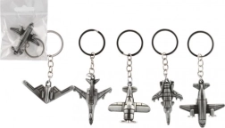 Metāla lidmašīnas formas atslēgu piekariņš 5–6 cm, dažādu dizainu mikss