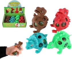 Antistresa spiežamais dinosauriņš ar želejveida bumbiņām 7 × 5 cm, 4 krāsas