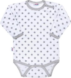Baby bodysuit New Baby Classic II grey with stars