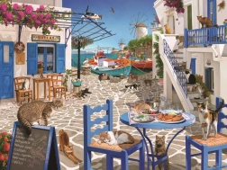 Ravensburger puzle “Kaķi Mikonosā” 1500 gabaliņi
