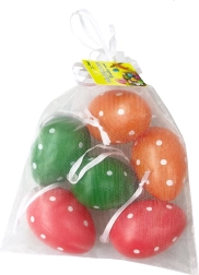 Plastmasas krāsaina dekoratīvā oliņa 4x6 cm