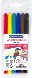 CENTROPEN marķieri baltajām tāfelēm - komplekts 6 gab.