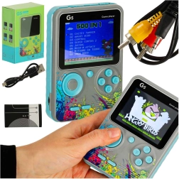 Pārnēsājama retro spēļu konsole 500 vienā, 3" displejs, pelēka