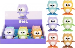 Wind-up walking owl – plastic toy for kids