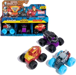 Mini Jams MARVEL Thor, Black Panther un Iron Man 1:87 monstertrauku komplekts
