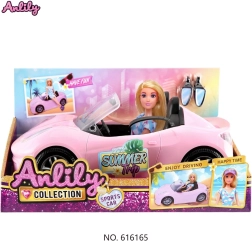 Leļļa Marta ar mašīnu un piederumiem