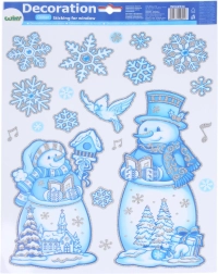 Logu dekorācija Sniegavīri 41 × 29 cm – Ziemassvētki