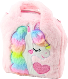 Plush Children's Unicorn Handbag Pink