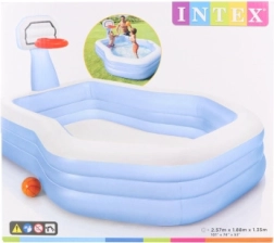 Uzpūšams rotaļu centrs ar basketbola grozu