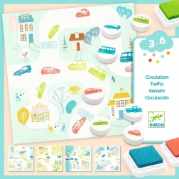 DJECO zīmogošanas komplekts Automašīnas