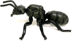 Black shiny ant figurine
