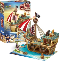 3D puzle – pirātu kuģis ar dārgumiem