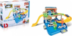 Bburago Street Fire garāža ar autoservisu un automašīnīti 1:43