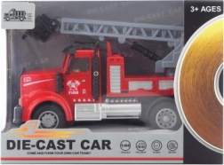 Ugunsdzēsēju auto metāla modelis