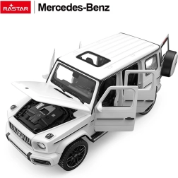 Metāla modelis 1:32 MERCEDES‑BENZ AMG G63 ar skaņu, balts Rastar