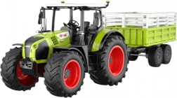 RC traktors CLAAS Arion 660 ar paceļamu pašizgāzēja piekabi 1:24
