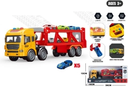 Kravas evakuators ar autovedēju un 5 mašīnītēm