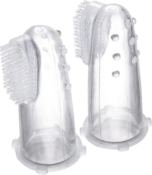 CANPOL BABIES silikona pirksta zobu birste zīdaiņiem ar futlāri