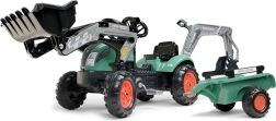 Bērnu pedāļu traktors ar iekrāvēju un piekabi FALK bērniem 2–5 gadi