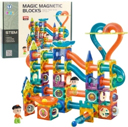 Magnetic construction set with marble run 188 pcs MAGIC MAGNETIC BLOCKS