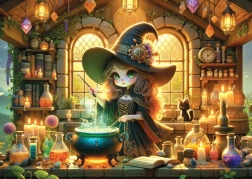 YAZZ puzzle Cute Little Witch 1000 pieces