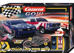 Carrera GO Street Legends Slot Car Track 1:43 with Loop and American Muscle Cars
