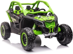 Kids' battery-powered car buggy Can-Am RS 4x4 green