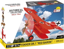 Lidmašīnas būvējamais komplekts Fokker DR.1 Red Baron – 221 detaļas