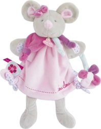 Doudou plīša lelle-leļļu teātra rokas lelle pele 28 cm