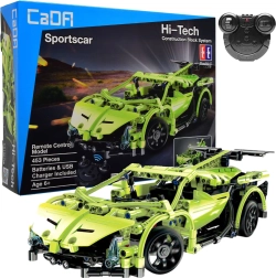 CADA RC sporta auto konstruktors 32 cm, zaļš, 453 detaļas