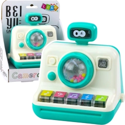 Interaktīvā kamera Klavieres Grabināmā Gaismas Skaņas Balta Zaļa