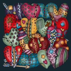 Kvadrātveida puzle Palapeli Sirds, 251 gabals