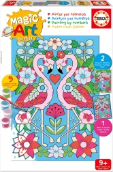 Educa gleznošana pēc skaitļiem – flamingi