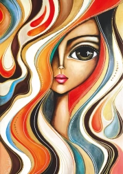 Wavy-Haired Girl Puzzle 1000 Pieces
