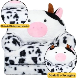 Bērnu izvelkamais krēsls Govs, 3 līmeņi, baltmelns